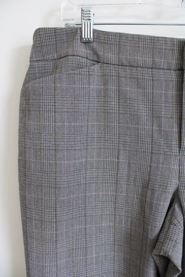 Earrings Rafaella Rafaella Gray Plaid Trouser Pants 14