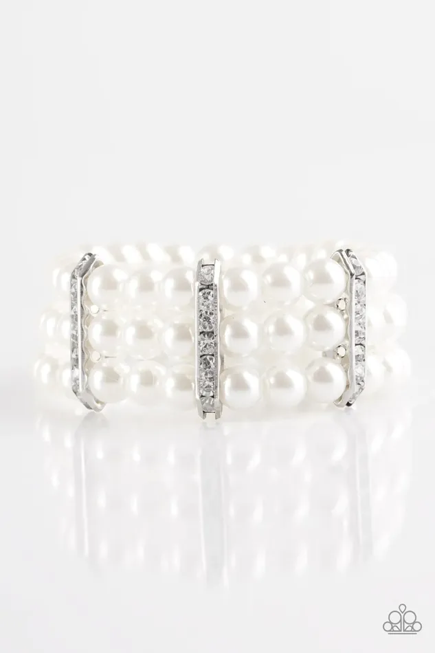 Bracelets Paparazzi Bracelet Put On Your GLAM Face White Paparazzi Jewelry