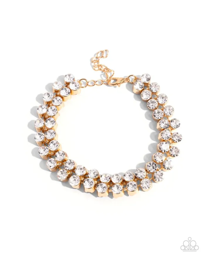 Bracelets Paparazzi Jewelry Paparazzi Bracelet Once Upon A TIARA Gold