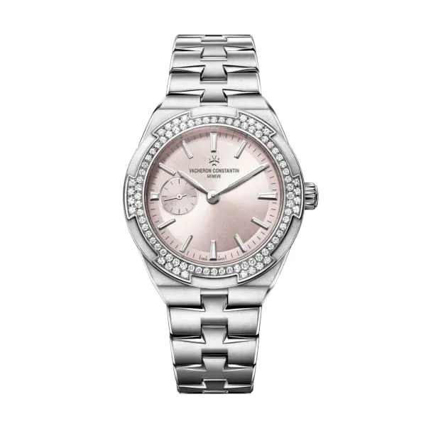 Bracelets Vacheron Constantin Vacheron Constantin Overseas 37mm Ref 2305V100AB078 Pink Index Dial Diamond Bezel Stainless Steel Bracelet Bracelets Vacheron Constantin Vacheron Constantin Overseas 37mm Ref 2305V100AB078 Pink Index Dial Diamond Bezel Stainless Steel Bracelet