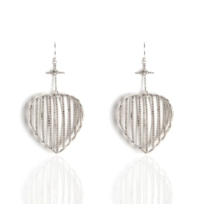 Caged Heart Earrings Virgins Saints Angels Earrings