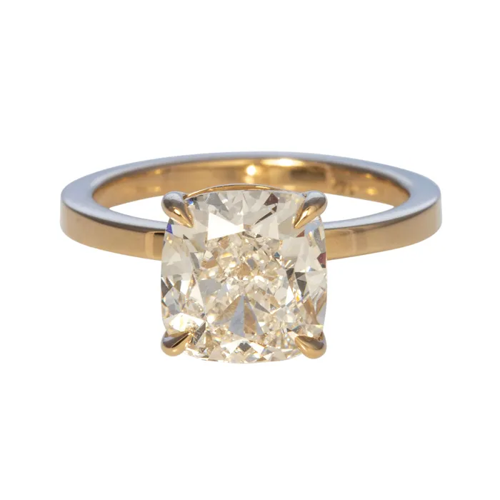 Croghans Rings 35ct I SI1 Cushion Diamond Solitaire 14K Yellow Gold Engagement Ring Croghans Rings 35ct I SI1 Cushion Diamond Solitaire 14K Yellow Gold Engagement Ring