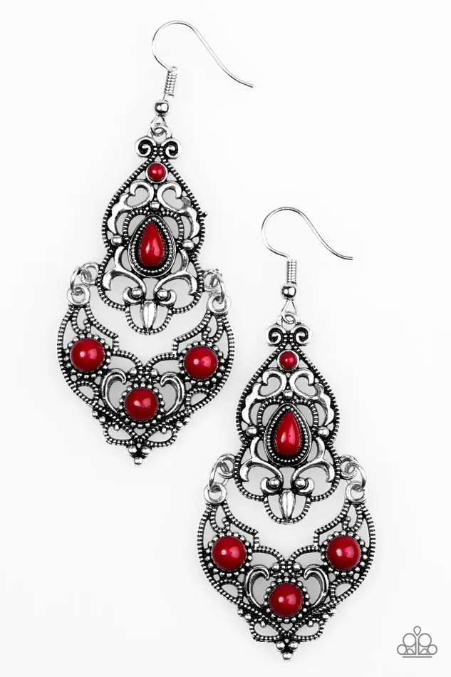 Earrings Paparazzi Earring Jungle Runway Red Paparazzi Jewelry