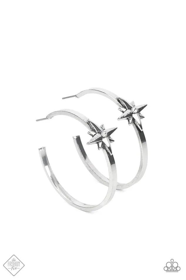 Earrings Paparazzi Earring Lone Star Shimmer White Paparazzi Jewelry Earrings Paparazzi Earring Lone Star Shimmer White Paparazzi Jewelry