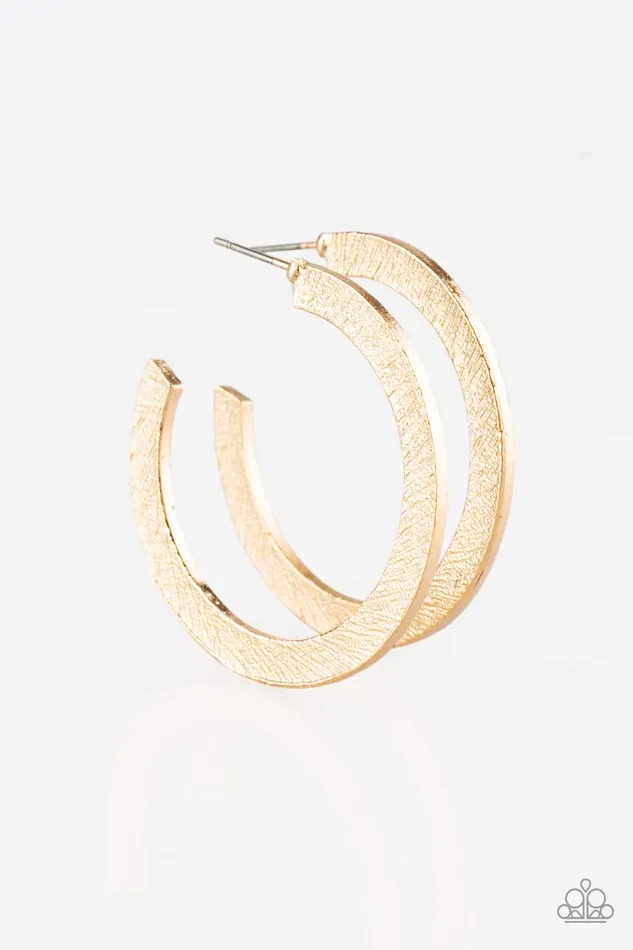 Earrings Paparazzi Jewelry Paparazzi Earring HAUTE Glam Gold