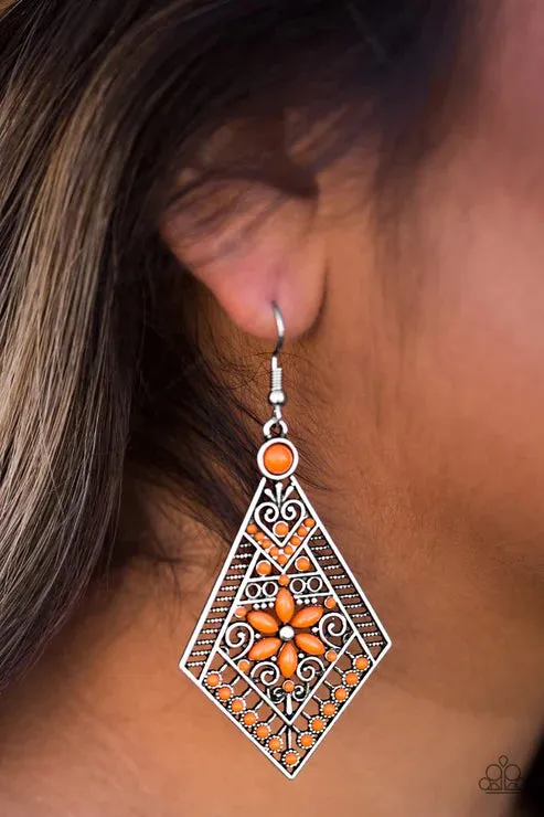 Earrings Paparazzi Jewelry Paparazzi Earring Stay Wild Wildflower Orange