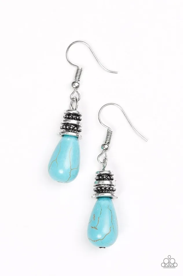 Earrings Paparazzi Jewelry Paparazzi Earring Stone Storms Blue
