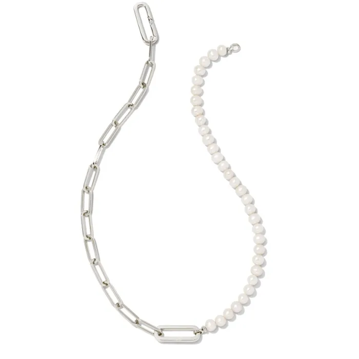 Necklaces Kendra Scott Kendra Scott Ashton Half Chain Necklace with White Pearl