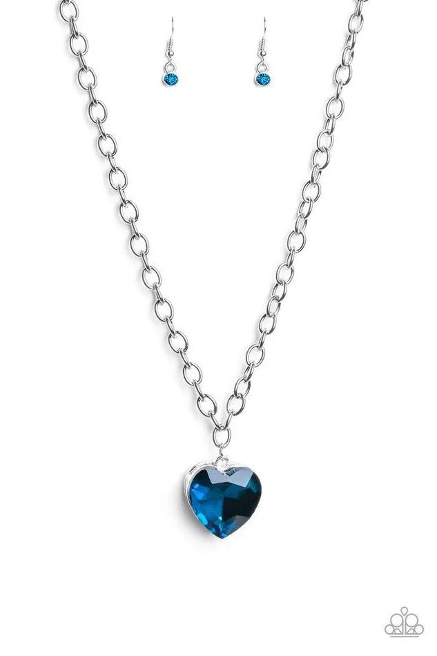 Necklaces Paparazzi Jewelry Paparazzi Necklace Flirtatiously Flashy Blue