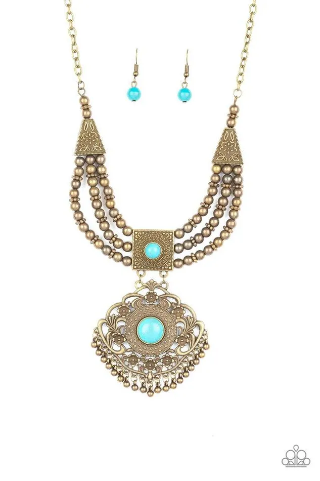 Necklaces Paparazzi Jewelry Paparazzi Necklace Santa Fe Solstice Brass