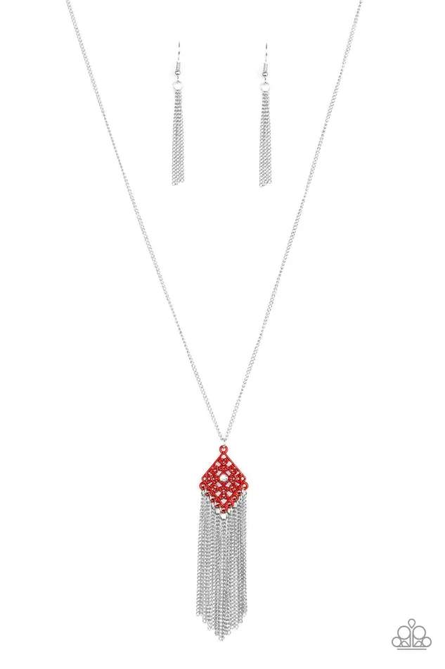 Necklaces Paparazzi Necklace Color Me Capricious Red Paparazzi Jewelry