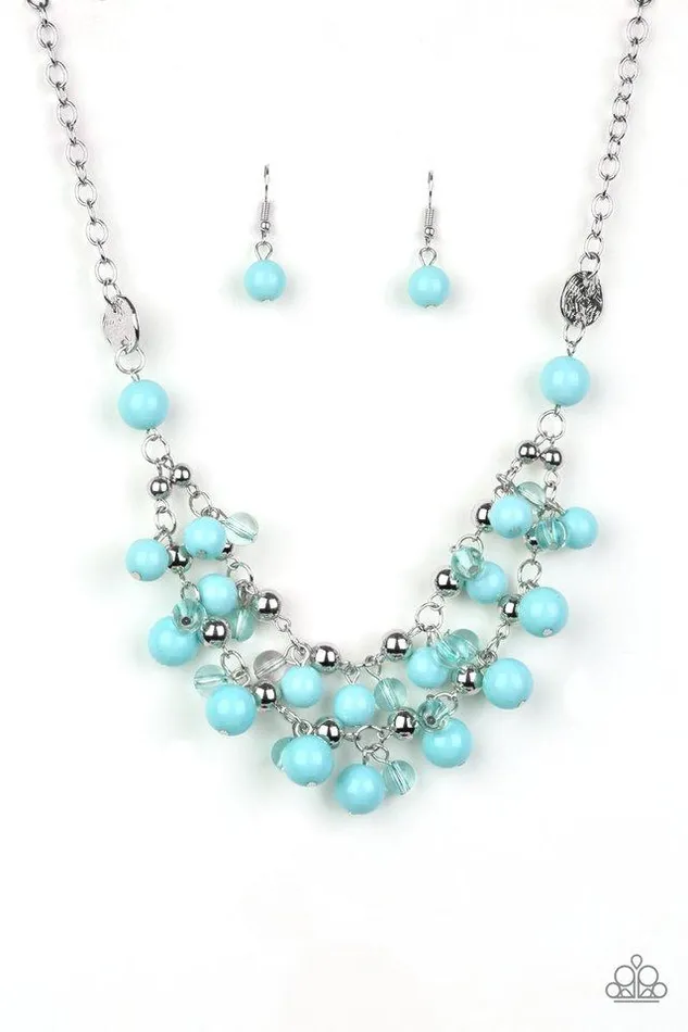Necklaces Paparazzi Necklace Seaside Soiree Blue Paparazzi Jewelry