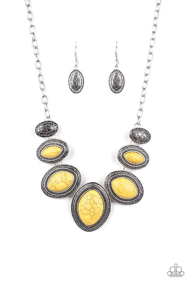 Necklaces Paparazzi Necklace Sierra Serenity Yellow Paparazzi Jewelry