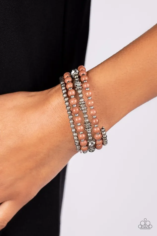 Paparazzi Bracelet Road Trip Remix Brown Paparazzi Jewelry Bracelets
