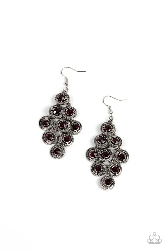 Paparazzi Earring Constellation Cruise Purple Paparazzi Jewelry Earrings
