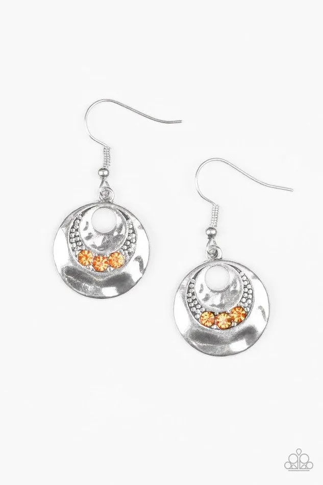 Paparazzi Earring Hard CACHE Orange Paparazzi Jewelry Earrings