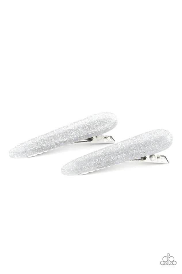 Paparazzi Hair Accessories Pretty in PATRIOT Silver Paparazzi Jewelry Earrings