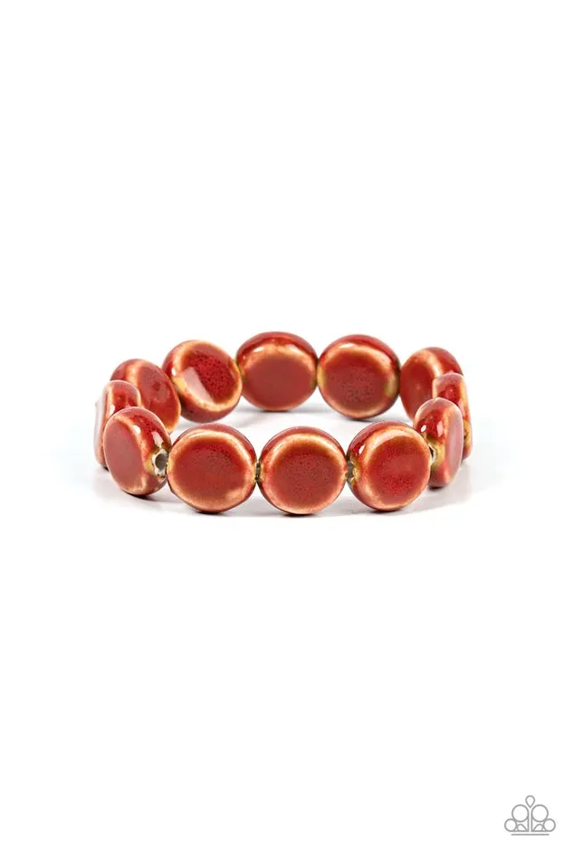 Paparazzi Jewelry Bracelets Paparazzi Bracelet Earthy Entrada Red