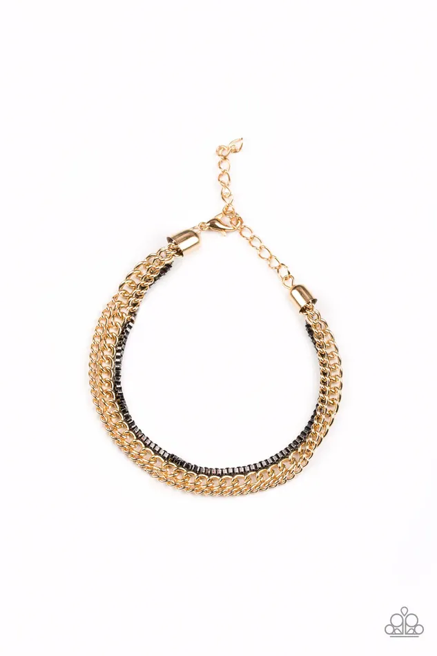 Paparazzi Jewelry Bracelets Paparazzi Bracelet Industrial Icon Gold