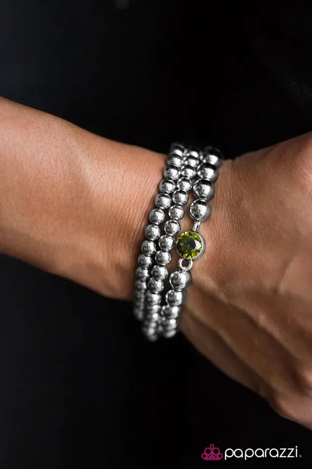 Paparazzi Jewelry Bracelets Paparazzi Bracelet Red Carpet Affair Green