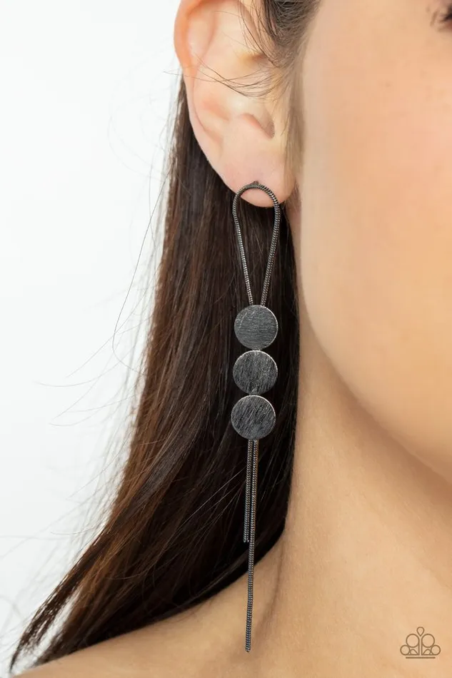 Paparazzi Jewelry Earrings Paparazzi Earring Bolo Beam Black