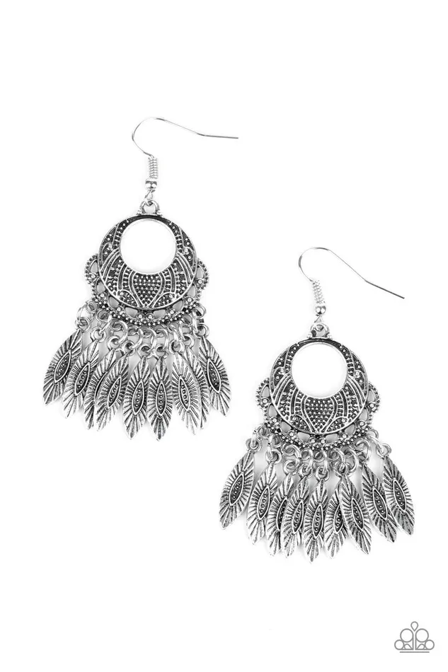 Paparazzi Jewelry Earrings Paparazzi Earring Country Chimes Silver Paparazzi Jewelry Earrings Paparazzi Earring Country Chimes Silver