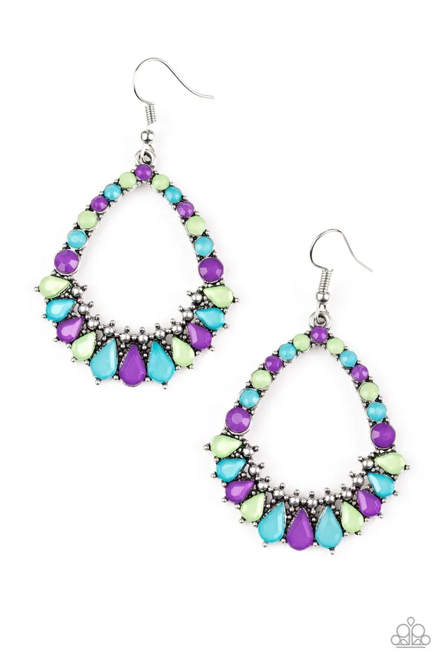 Paparazzi Jewelry Earrings Paparazzi Earring Crystal Waters Multi