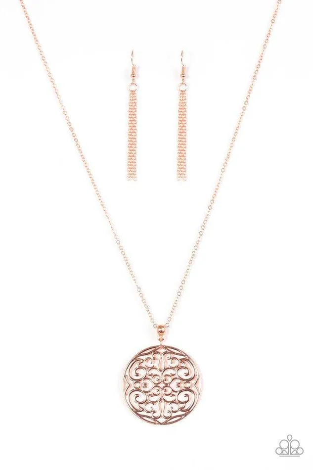 Paparazzi Jewelry Necklaces Paparazzi Necklace All About Medallion Copper Paparazzi Jewelry Necklaces Paparazzi Necklace All About Medallion Copper