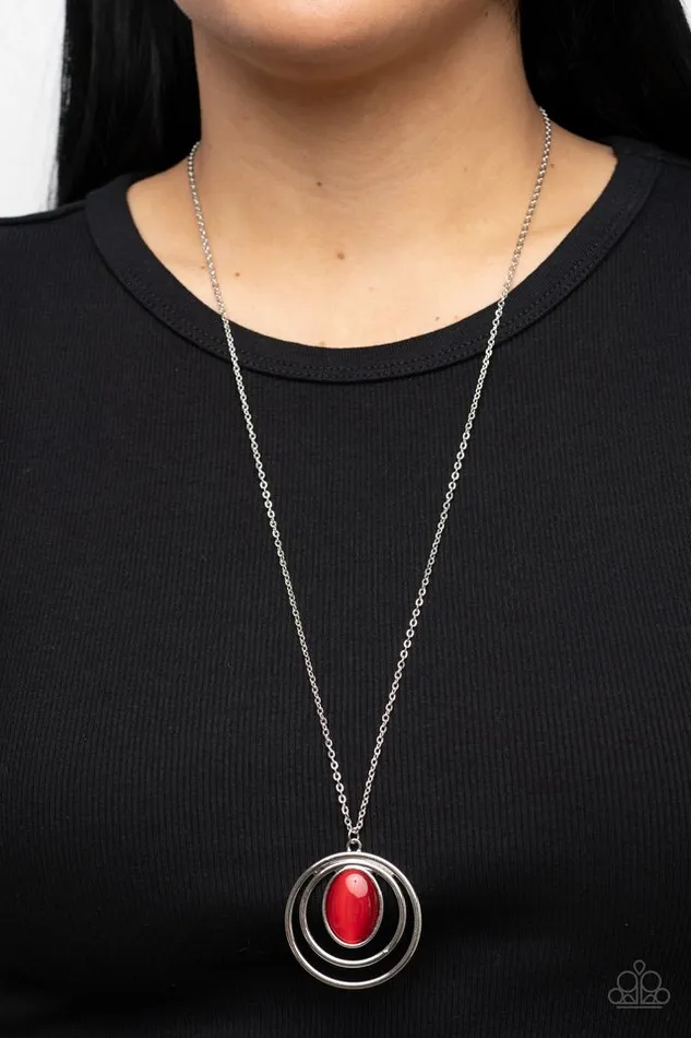 Paparazzi Jewelry Necklaces Paparazzi Necklace Epicenter of Elegance Red
