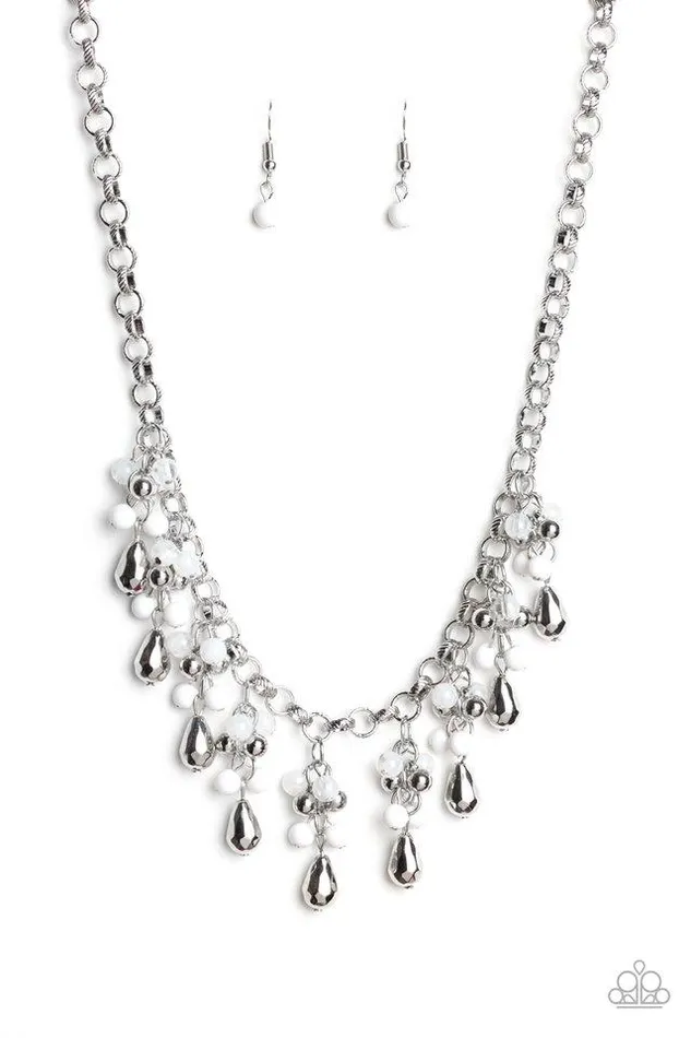Paparazzi Jewelry Necklaces Paparazzi Necklace Travelling Trendsetter White