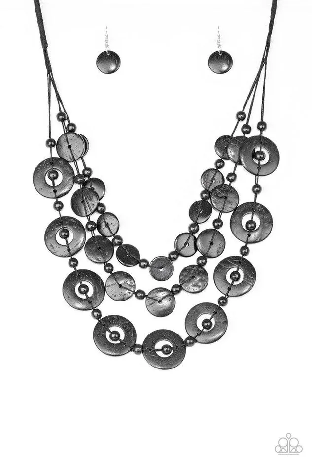 Paparazzi Necklace Catalina Coastin Black Paparazzi Jewelry Necklaces