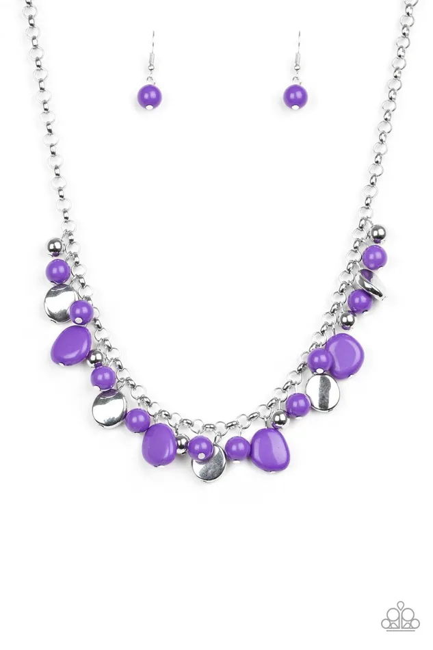 Paparazzi Necklace Flirtatiously Florida Purple Paparazzi Jewelry Necklaces