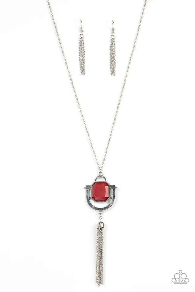 Paparazzi Necklace Funky Fringe Red Paparazzi Jewelry Necklaces
