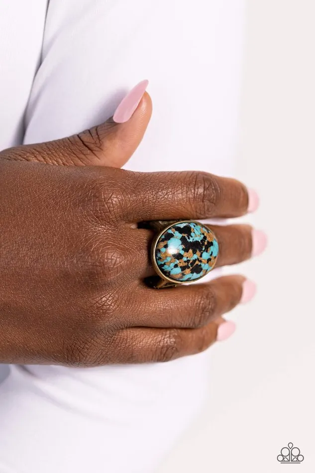 Paparazzi Ring Terrazzo Tease Brass Paparazzi Jewelry Rings