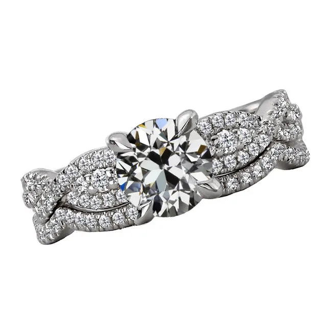 350 Carats Round Old Miner Four Prong Solitaire With Accent Ring Natural Diamond HarryChadEntcom Rings