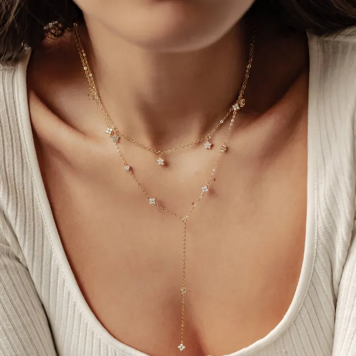 Bloom Necklace Set Sterling Silver Hey Happiness Necklaces