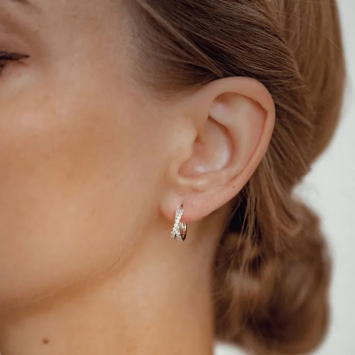 Earrings Hey Happiness Criss Cross Hoop Gemstones Earrings Sterling Silver Earrings Hey Happiness Criss Cross Hoop Gemstones Earrings Sterling Silver