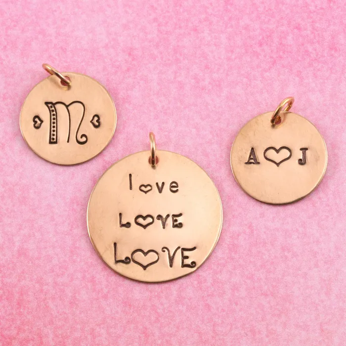 Fat Heart Metal Design Stamp 2mm Beaducation Original DS 14 Necklaces Fat Heart Metal Design Stamp 2mm Beaducation Original DS 14 Necklaces