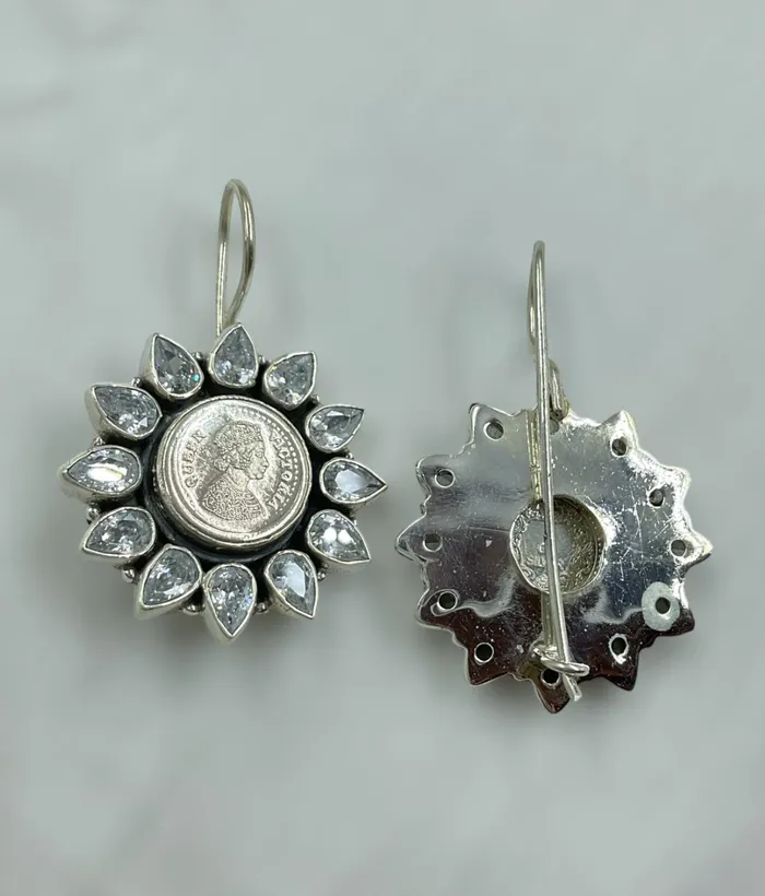 Gemstone Earrings The Vinila Victoria Silver Gemstone Earrings