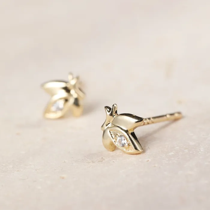 Hey Happiness Earrings Awaken Stud Earrings 9K Gold