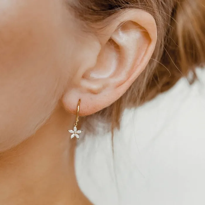Hey Happiness Rings Gemstone Daisy Jewelry Set Sterling Silver