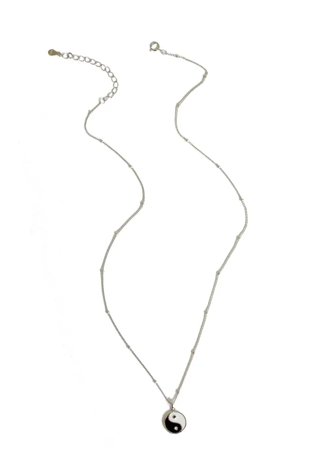 Hey Happiness Yin Yang Pendant Necklace Sterling Silver Necklaces