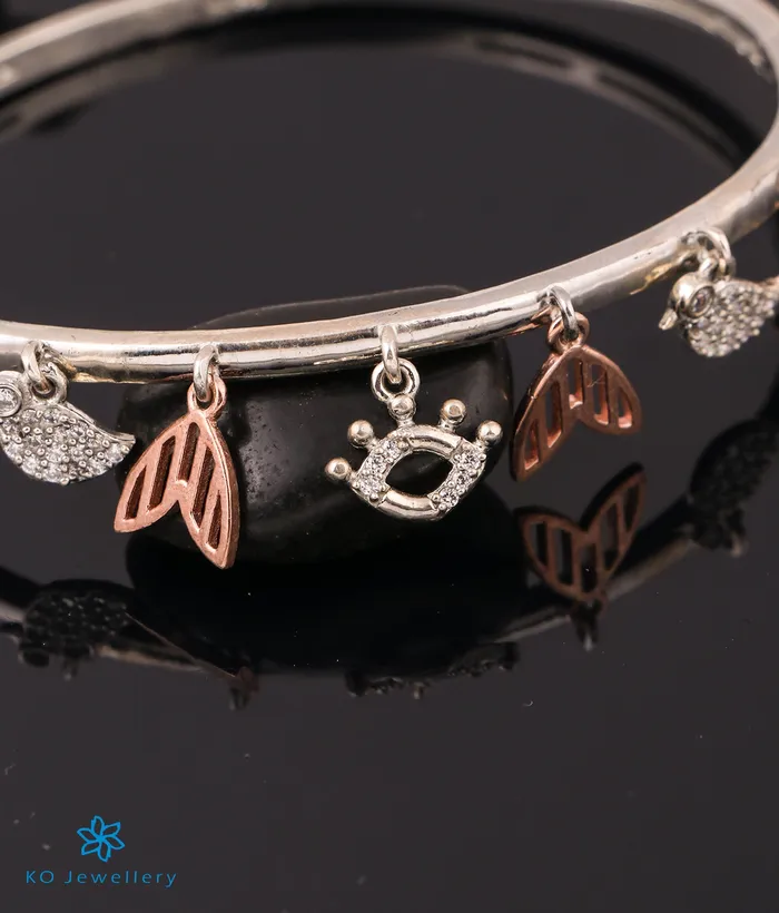 Imported Bracelets The Dainty Charms Silver Rosegold Bracelet