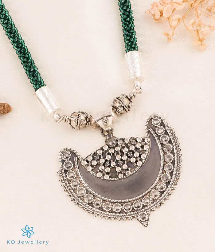 Necklaces JP Nagar The Ghazal Silver Antique Necklace