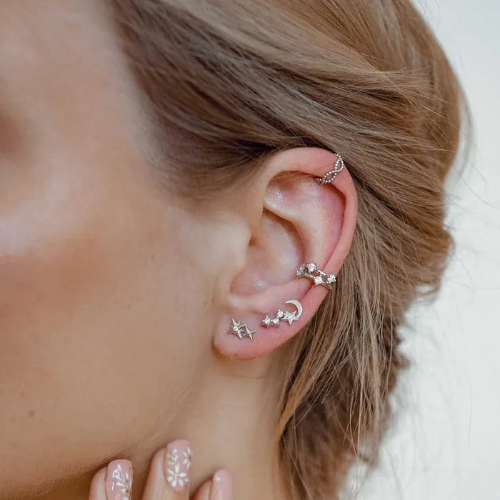 Night Sky Stud Earrings Sterling Silver Hey Happiness Earrings Night Sky Stud Earrings Sterling Silver Hey Happiness Earrings