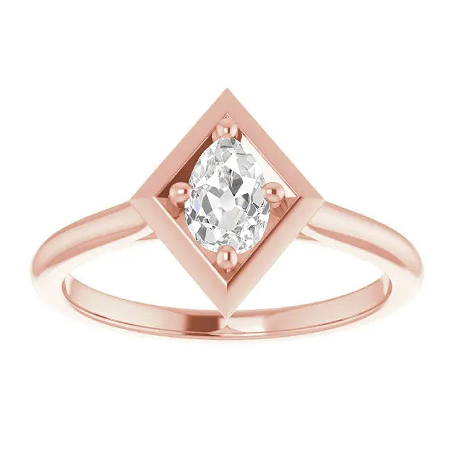 Rings HarryChadEntcom Solitaire Ring Oval Old European Natural Earth Mined Diamond Kite Style 155 Carats