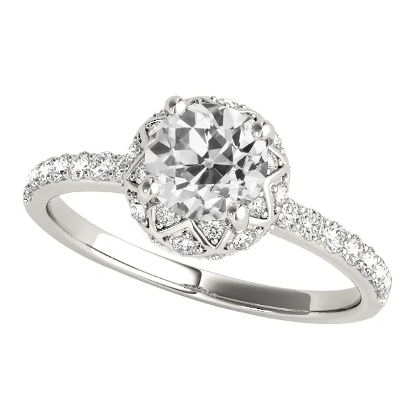 Rings HarryChadEntcom Solitaire Ring With Accents Round Old Cut Natural Earth Mined Diamonds 5 Carats