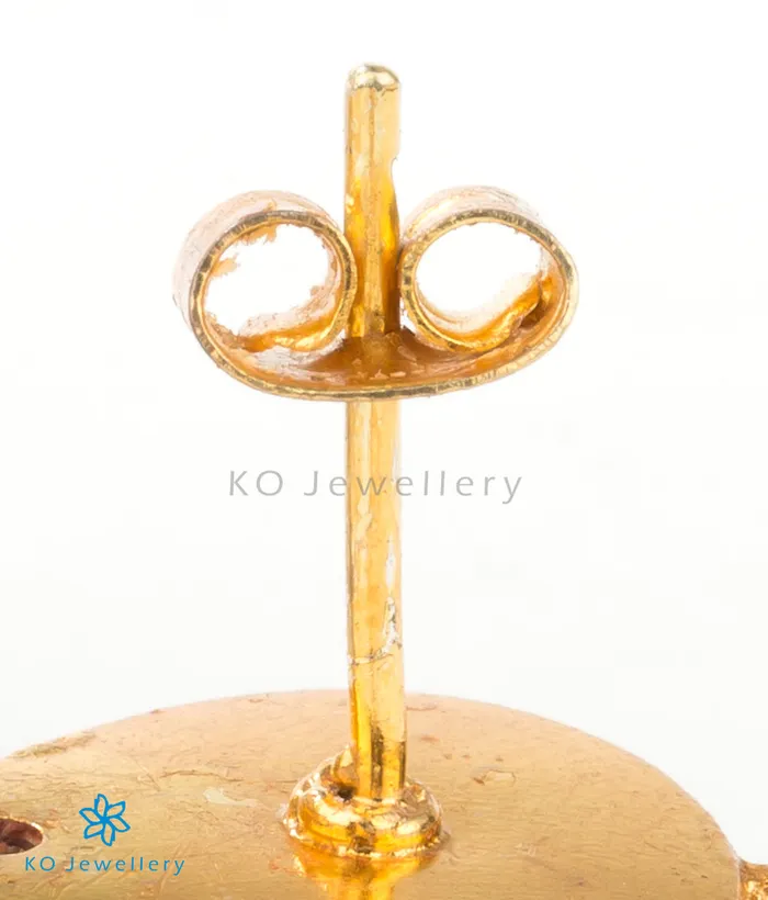 Silversmith Earrings The Shreeja Silver Kempu Lakshmi Earrings