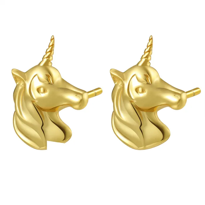 Unicorn Stud Earring Sterling Silver Hey Happiness Earrings