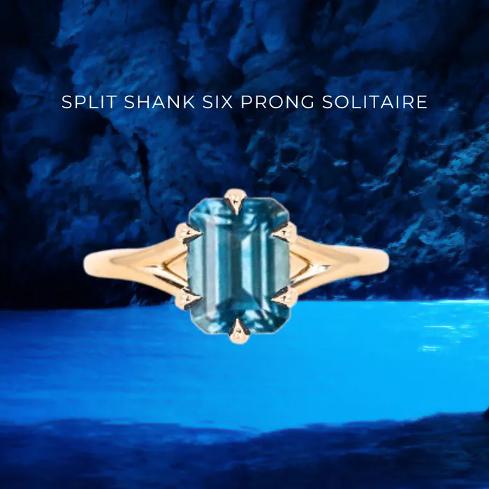 Anueva Jewelry Rings 136CT EMERALD CUT MONTANA SAPPHIRE Design Specialist Curated Build Your Own Dream Ring
